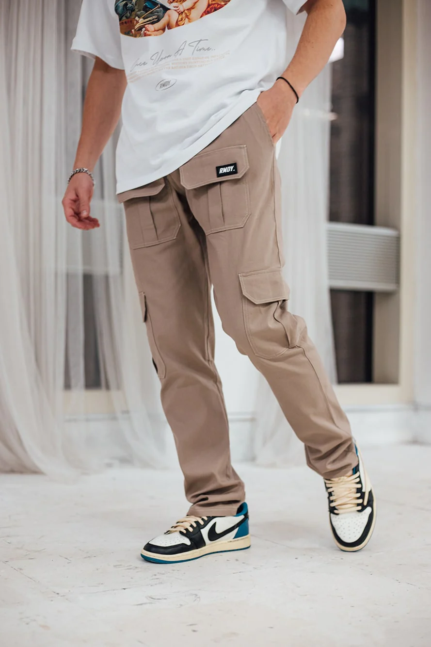 Straight Leg Tan RMDY. Cargo Bottoms